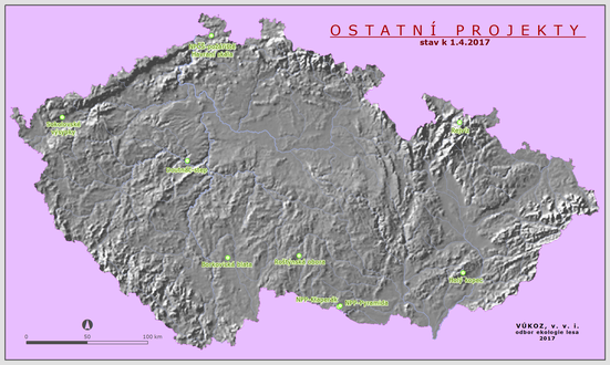 ostatni mapa ostatnich lokalit vyzkumu